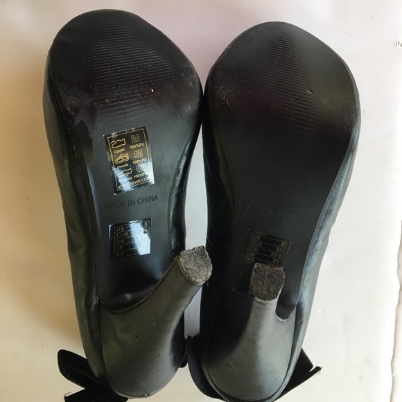 Forever 21 Black Heels with Ribbon Size 8 - Picture 6 of 8